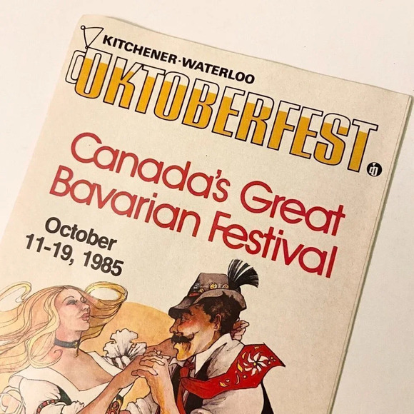 Vintage 1985 Oktoberfest Kitchener Waterloo Canada Brochure Pamphlet - Picture 3 of 11
